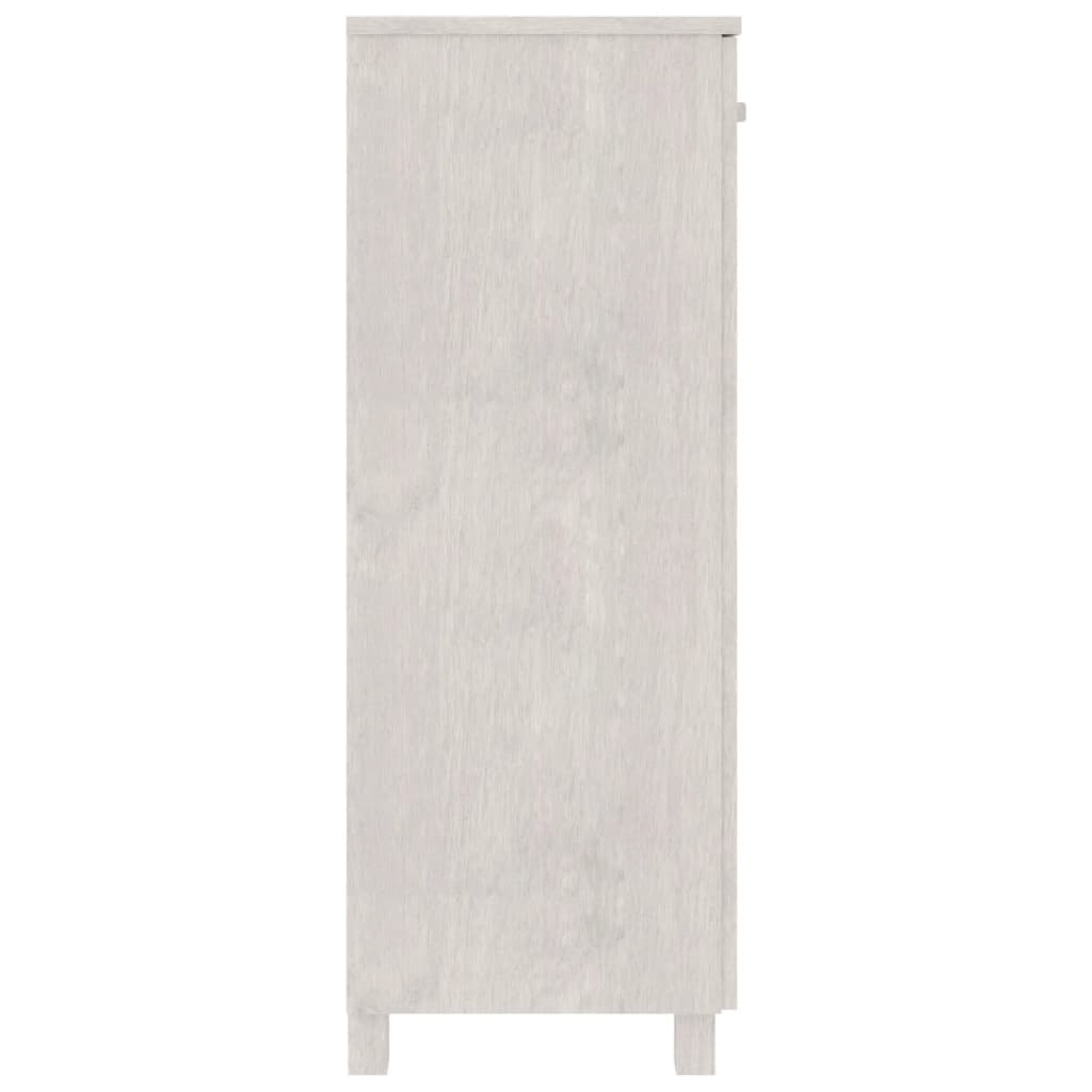 Skoställ Vit Skoskåp HAMAR 85x40x108 cm massiv furu