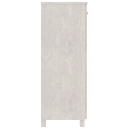 Skoställ Vit Skoskåp HAMAR 85x40x108 cm massiv furu