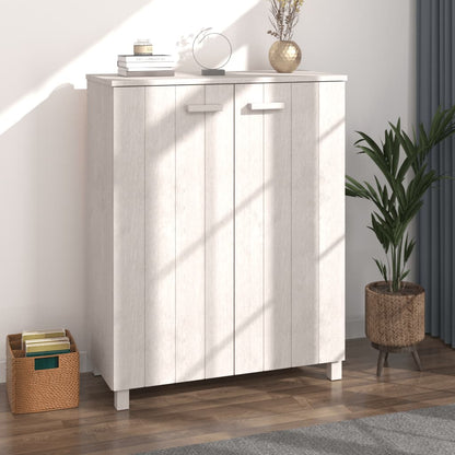 Skoställ Vit Skoskåp HAMAR 85x40x108 cm massiv furu