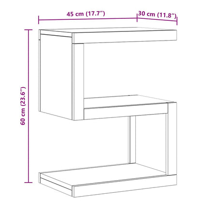 Sidobord Trä 45x30x60 cm massiv teak