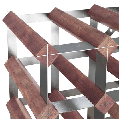 Vinställ för 72 flaskor Brun massiv furu