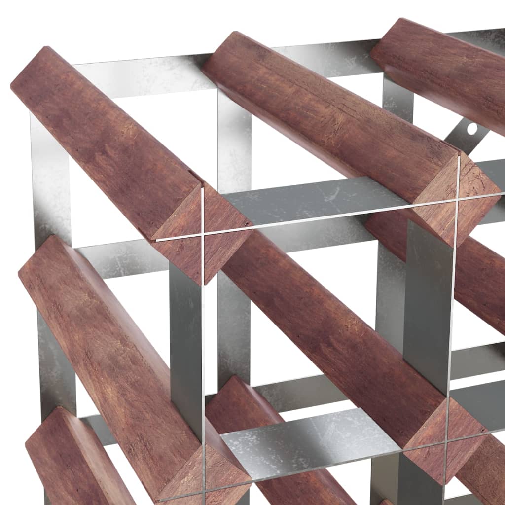 Vinställ för 120 flaskor Brun massiv furu