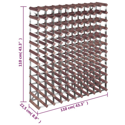 Vinställ för 120 flaskor Brun massiv furu