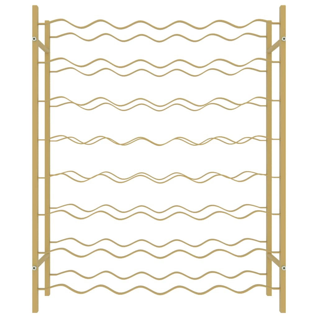 Vinställ för 48 flaskor guld metall