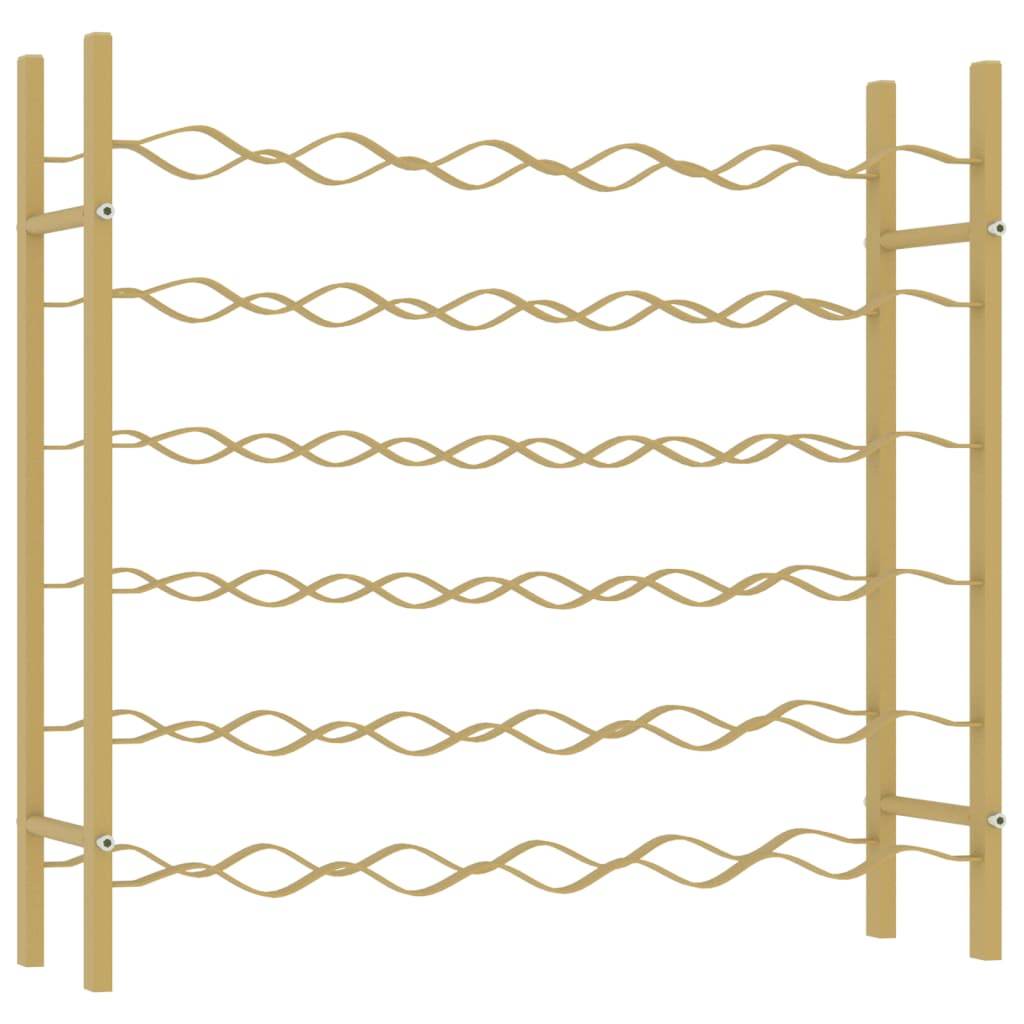 Vinställ för 36 flaskor guld metall