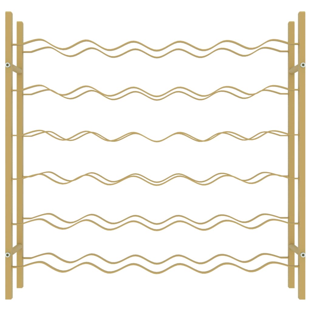 Vinställ för 36 flaskor guld metall