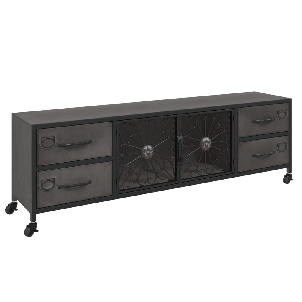 TV-Möbel DIV. TV-Bänk silver 110x30x40 cm järn