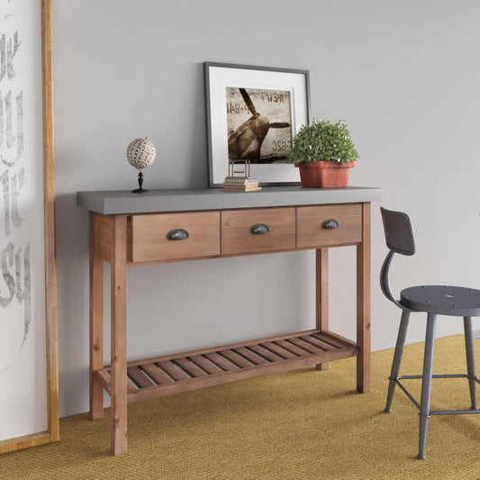 Avlastningsbord Konsollbord Trä 110x35x80 cm massivt granträ