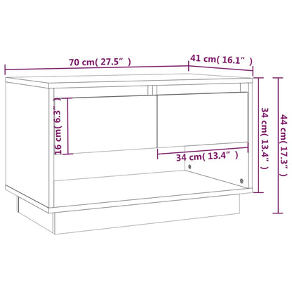 TV-Möbel Högglans Vit TV-Bänk 70x41x44 cm