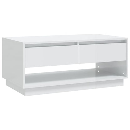 Soffbord Högglans Vit 102,5x55x44 cm