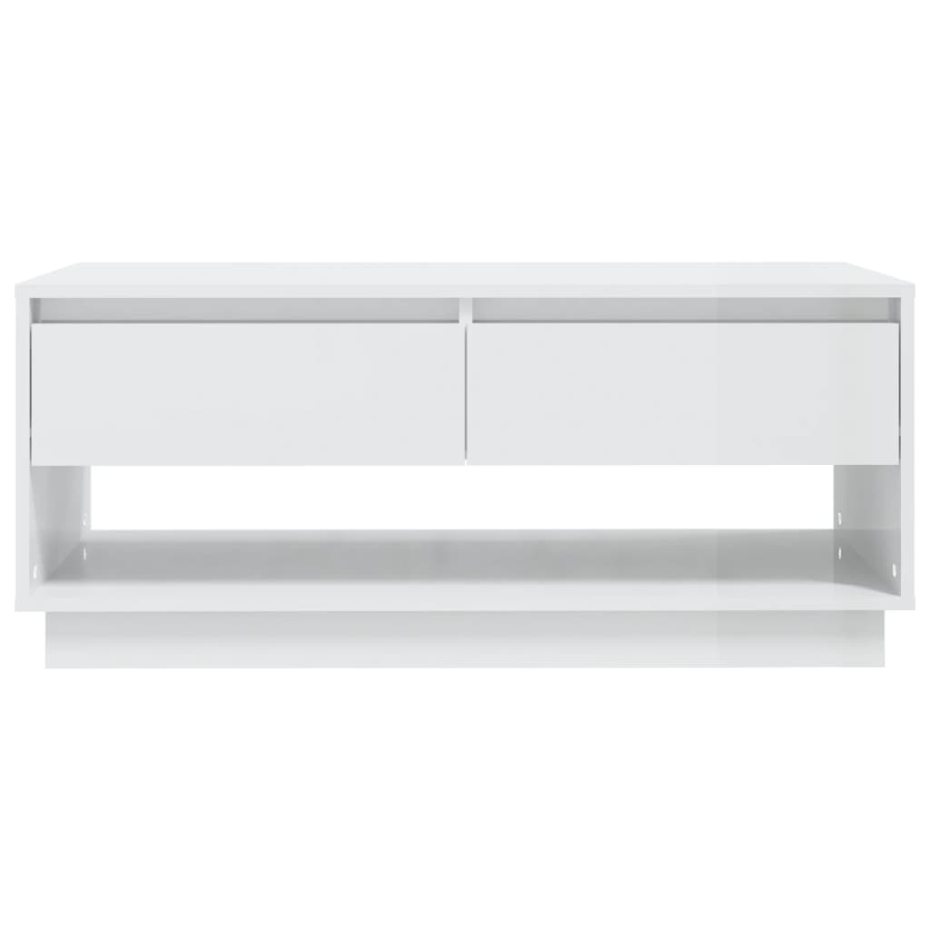 Soffbord Högglans Vit 102,5x55x44 cm
