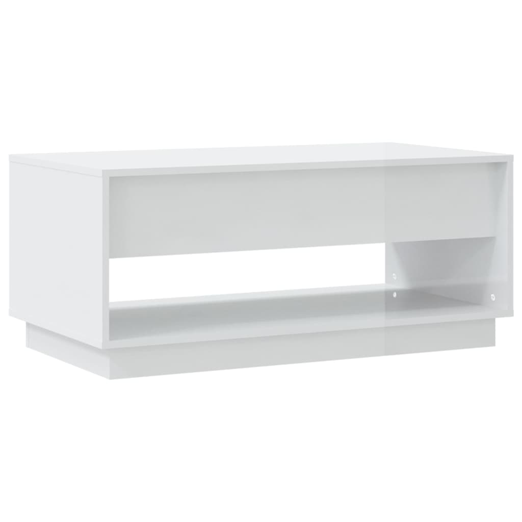 Soffbord Högglans Vit 102,5x55x44 cm