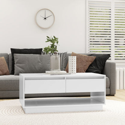 Soffbord Högglans Vit 102,5x55x44 cm