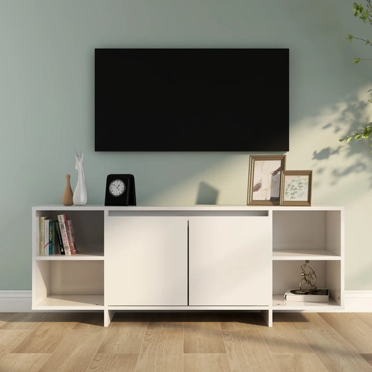 TV-Möbel Högglans Vit TV-Bänk 130x35x50 cm