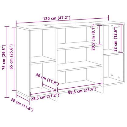 Byrå Betonggrå 120x30x75 cm