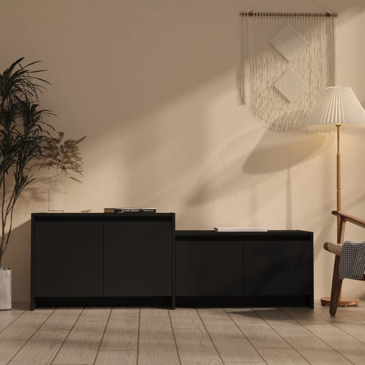TV-Möbel Svart TV-Bänk 146,5x35x50 cm