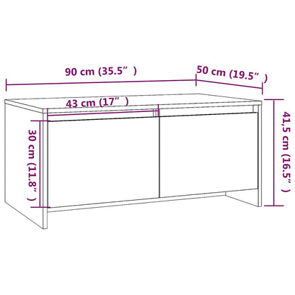 Soffbord Vit 90x50x41,5 cm
