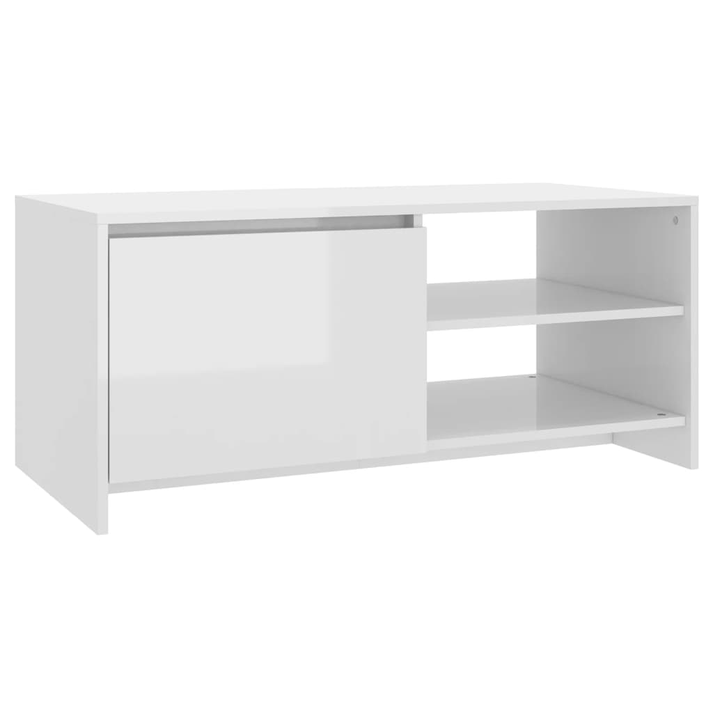 Soffbord Högglans Vit 102x50x45 cm