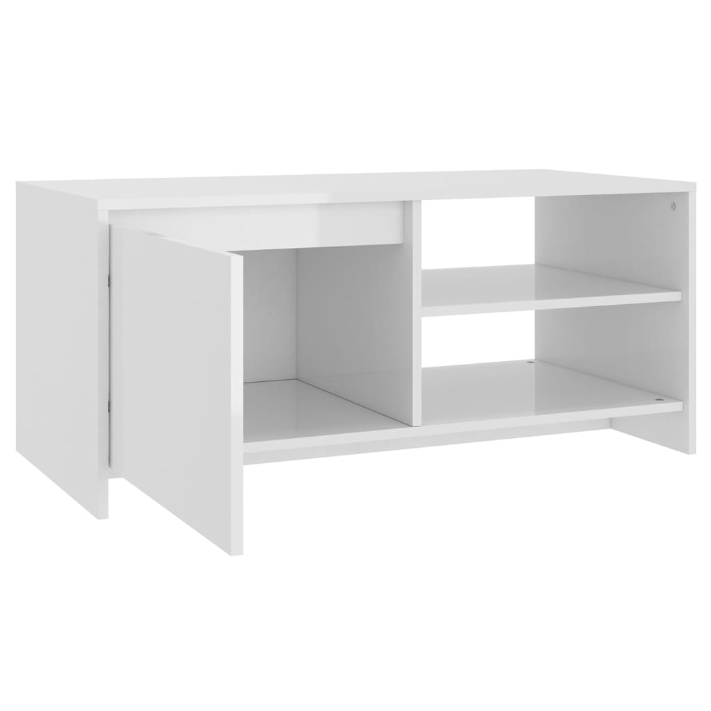 Soffbord Högglans Vit 102x50x45 cm