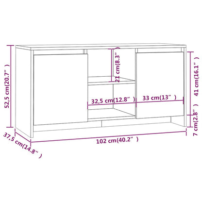 TV-Möbel Rökfärgad Ek TV-Bänk 102x37,5x52,5 cm