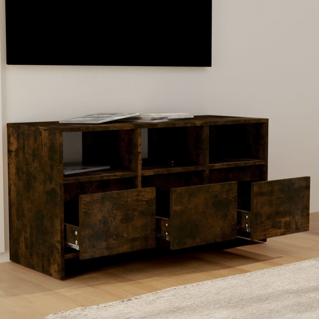 TV-Möbel Rökfärgad Ek TV-Bänk 102x37,5x52,5 cm