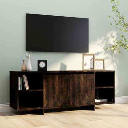 TV-Möbel Rökfärgad Ek TV-Bänk 130x35x50 cm
