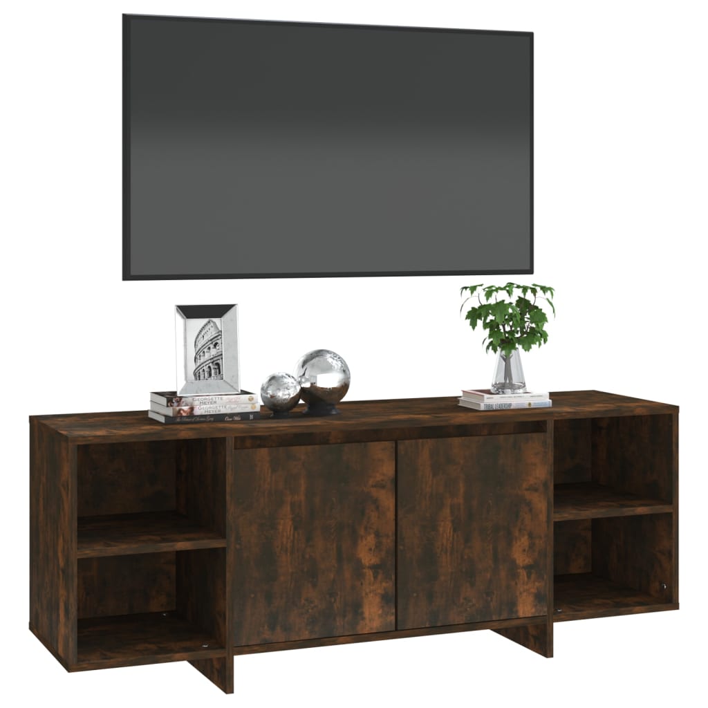 TV-Möbel Rökfärgad Ek TV-Bänk 130x35x50 cm