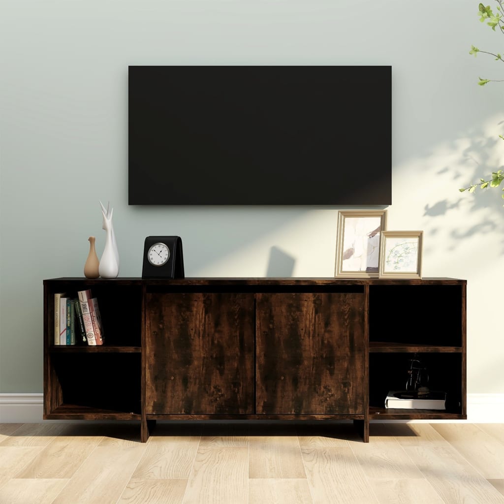 TV-Möbel Rökfärgad Ek TV-Bänk 130x35x50 cm