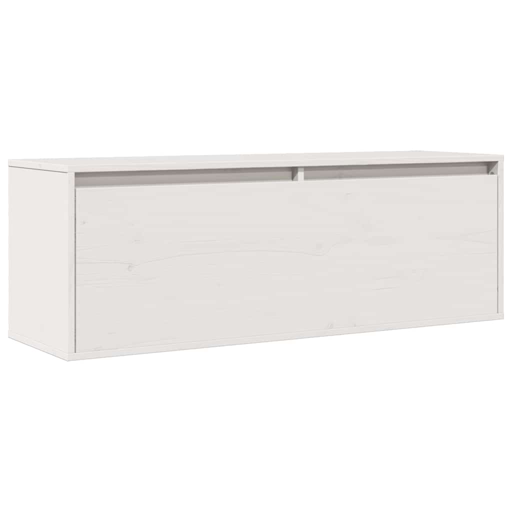 Väggskåp vit 100x30x35 cm massiv furu