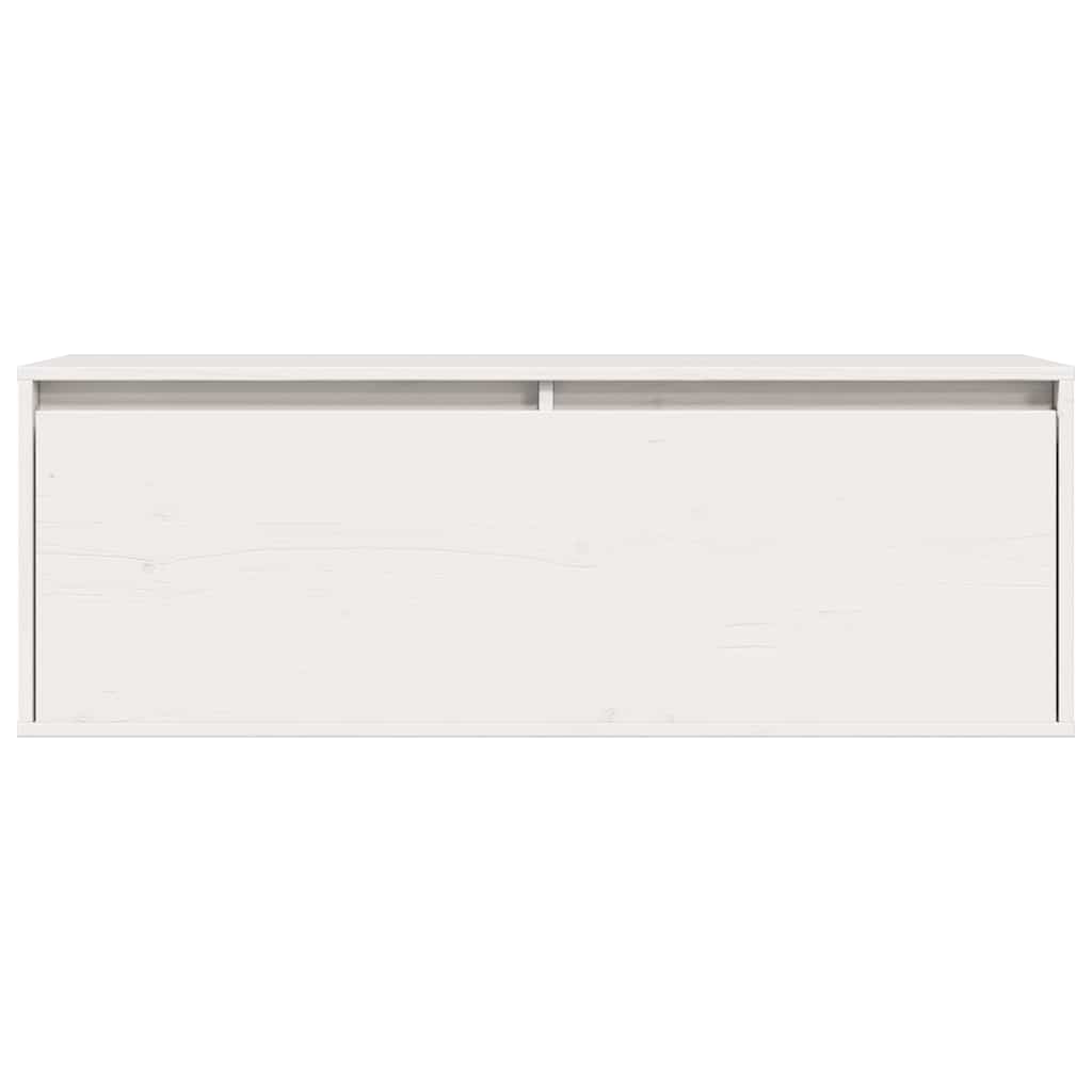 Väggskåp vit 100x30x35 cm massiv furu