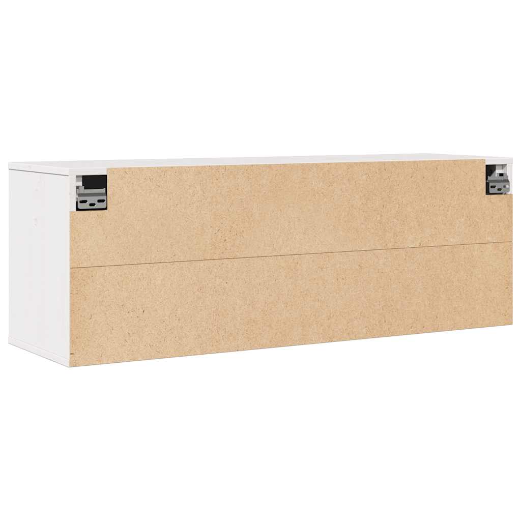Väggskåp vit 100x30x35 cm massiv furu