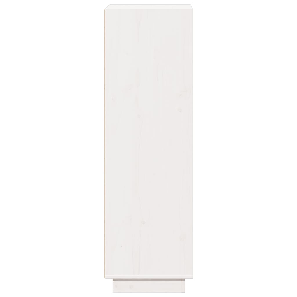 Skåp Vit 37x34x110 cm massiv furu