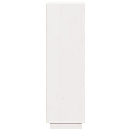 Skåp Vit 37x34x110 cm massiv furu