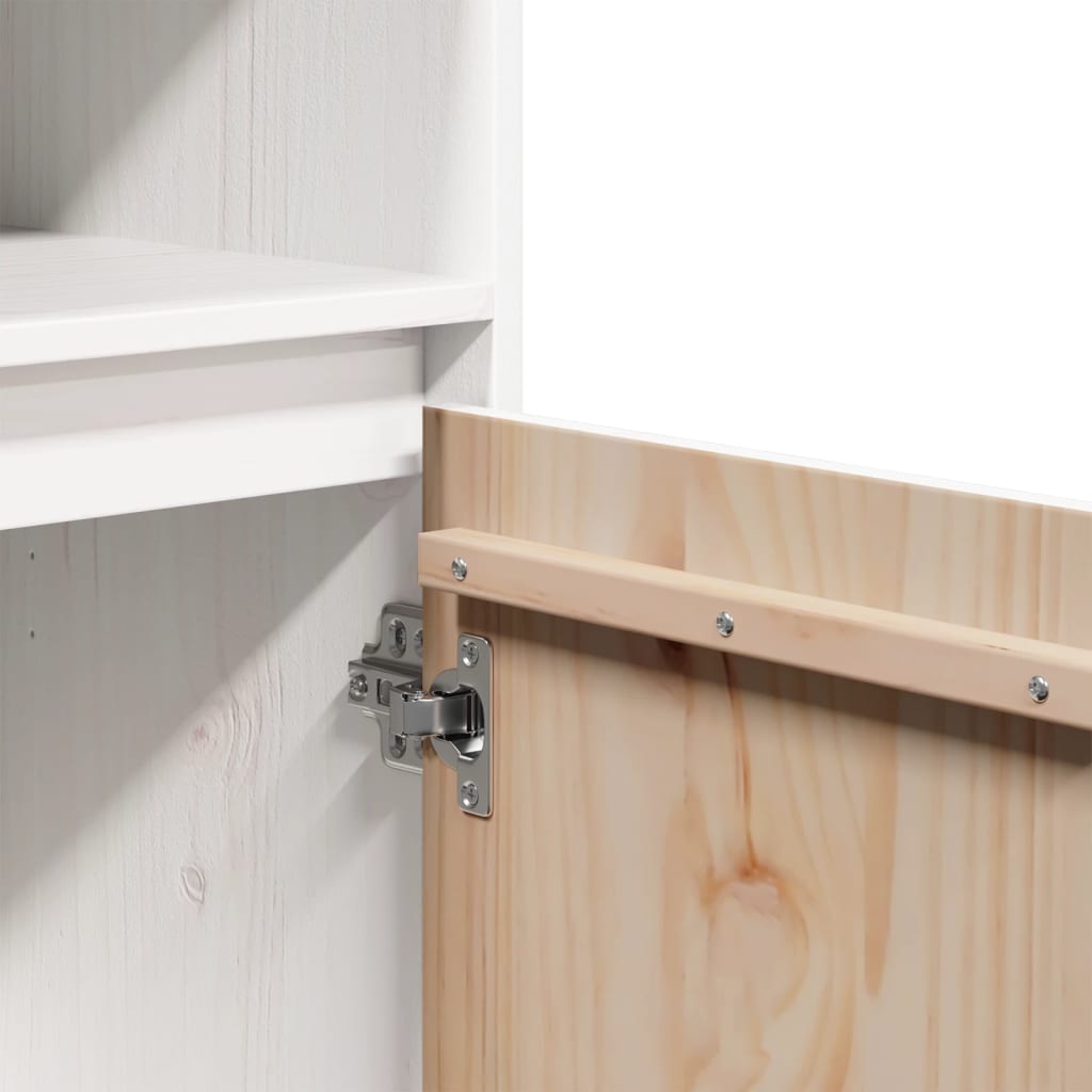 Skåp Vit 37x34x110 cm massiv furu