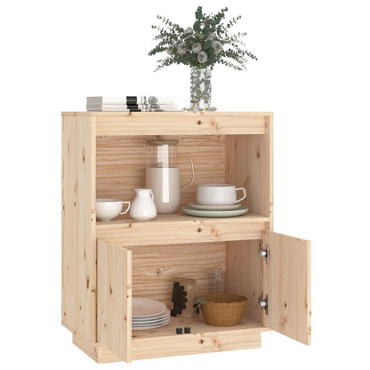 Skänk Trä 60x34x75 cm massiv furu