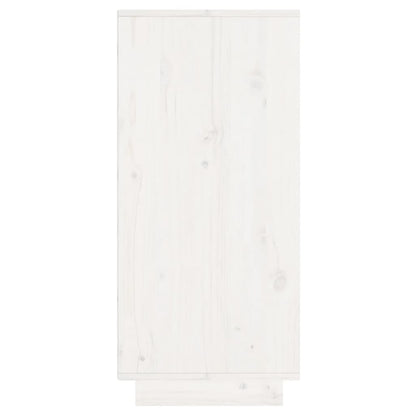 Skänk vit 60x34x75 cm massiv furu