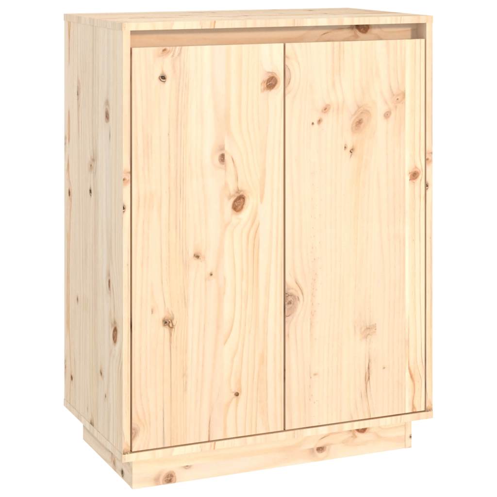 Skoställ Trä Skoskåp 60x35x80 cm massiv furu