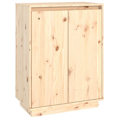 Skoställ Trä Skoskåp 60x35x80 cm massiv furu