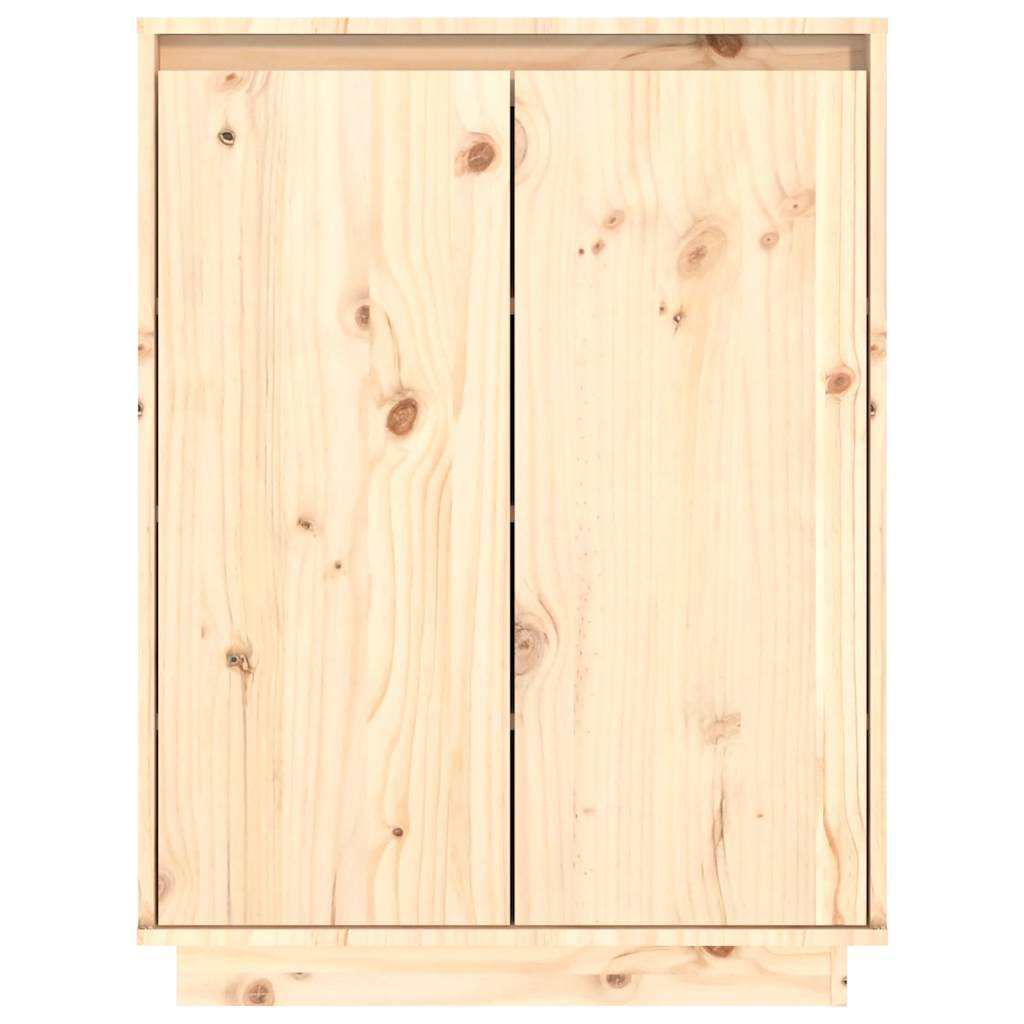 Skoställ Trä Skoskåp 60x35x80 cm massiv furu