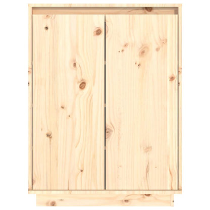 Skoställ Trä Skoskåp 60x35x80 cm massiv furu