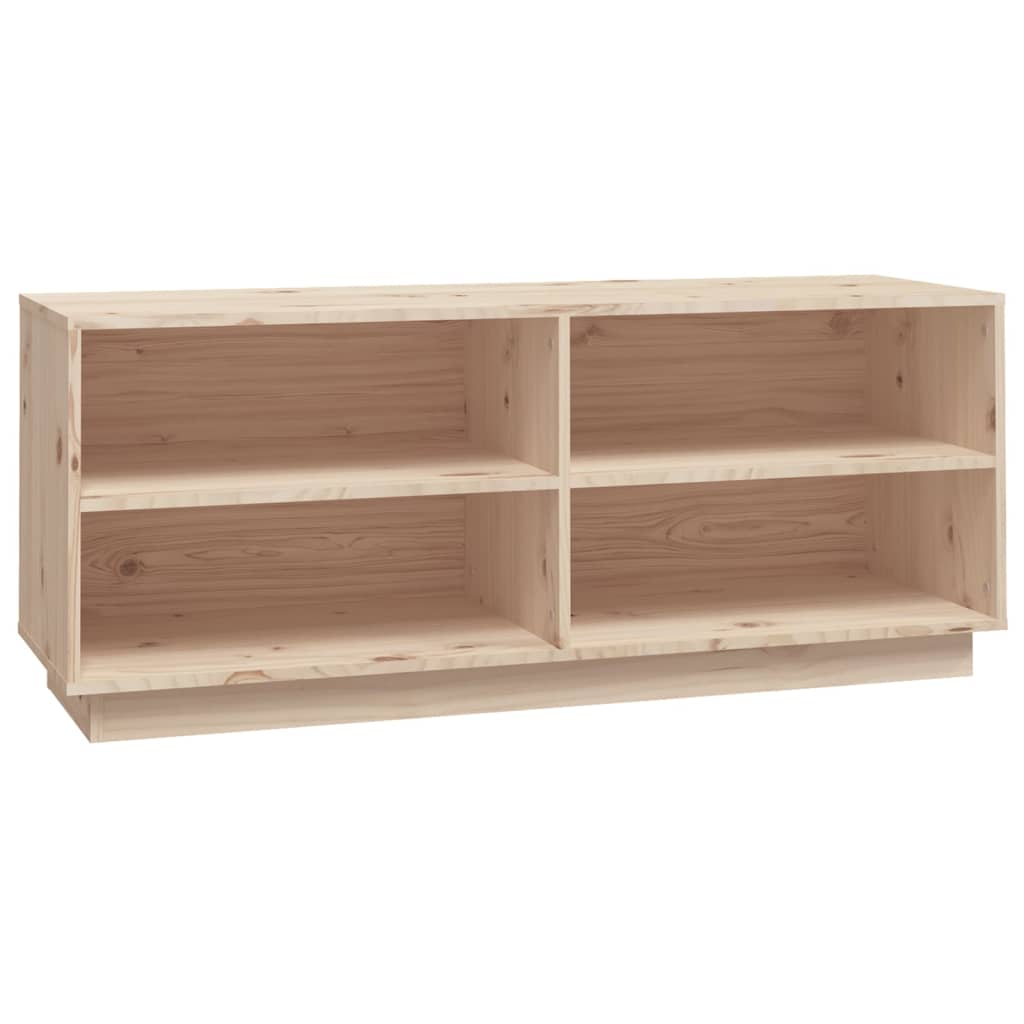 Skoställ Trä Skoskåp 110x34x45 cm massiv furu