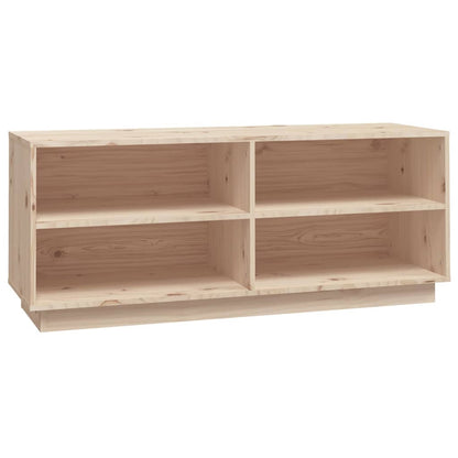 Skoställ Trä Skoskåp 110x34x45 cm massiv furu