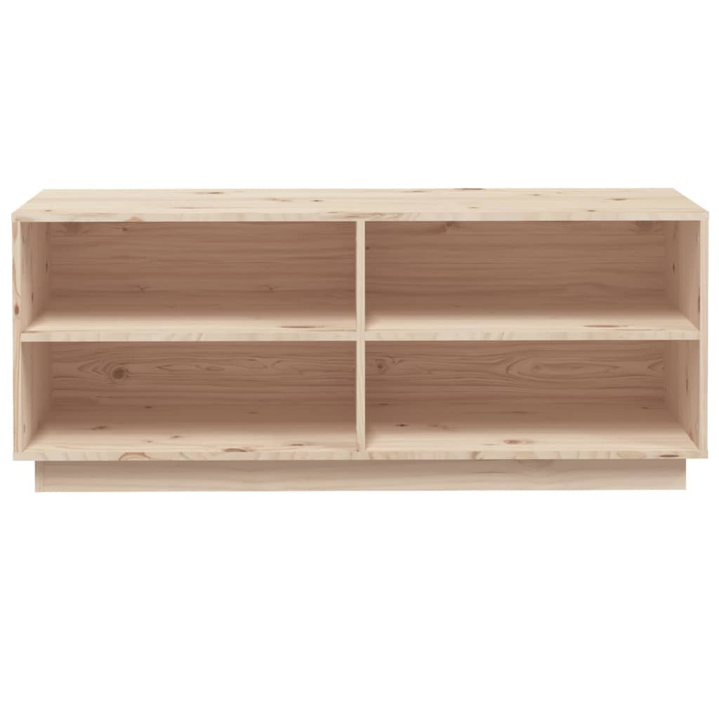 Skoställ Trä Skoskåp 110x34x45 cm massiv furu