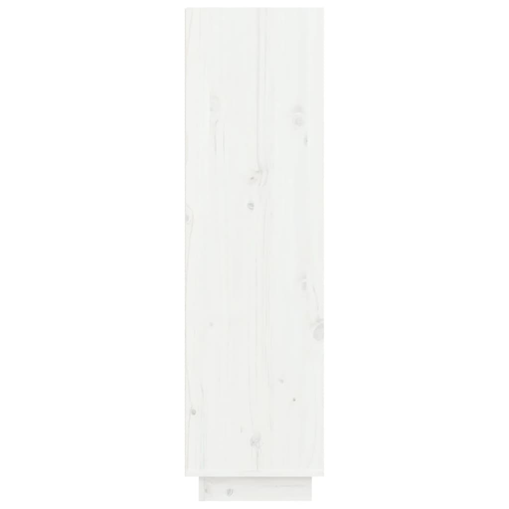 Skoställ Vit Skoskåp 60x34x105 cm massiv furu