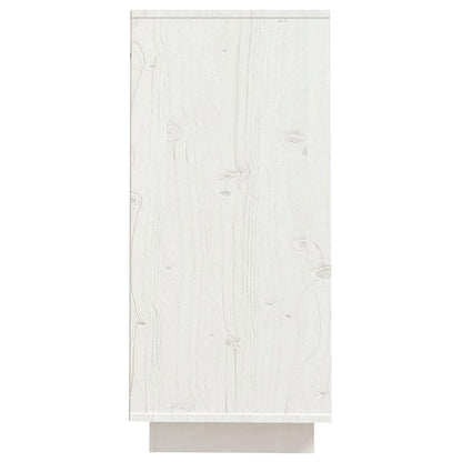 Skänk Vit 60x34x75 cm massiv furu