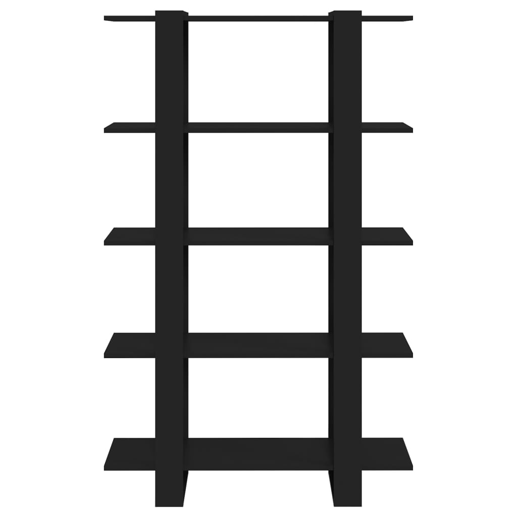 Bokhylla Svart Rumsavdelare 100x30x160 cm