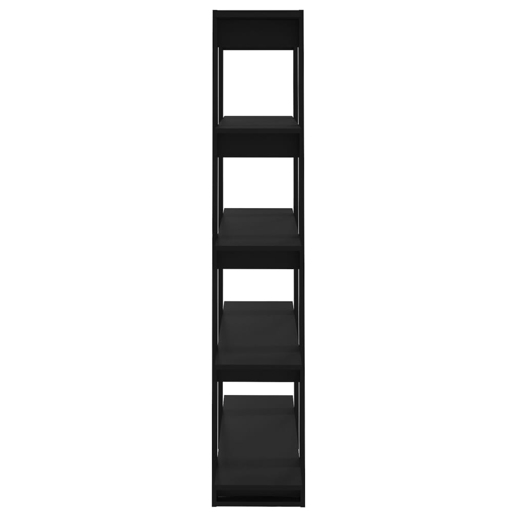 Bokhylla Svart Rumsavdelare 100x30x160 cm