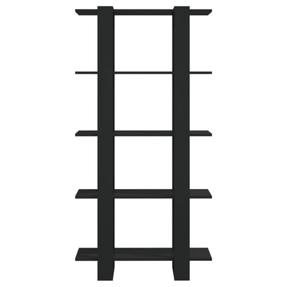Bokhylla Svart Rumsavdelare 80x30x160 cm