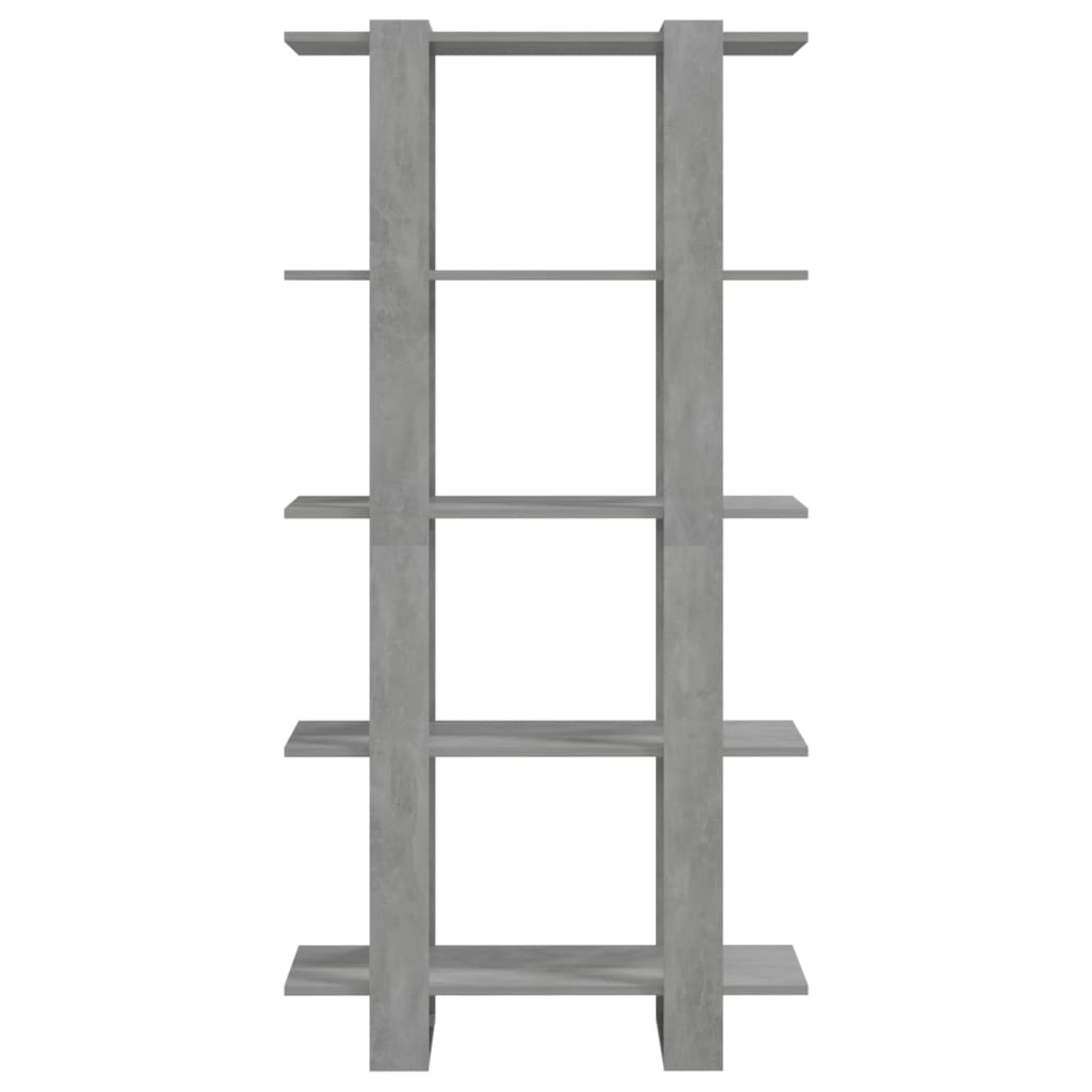 Bokhylla Betonggrå Rumsavdelare 80x30x160 cm