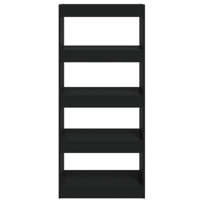 Bokhylla Svart Rumsavdelare 60x30x135 cm